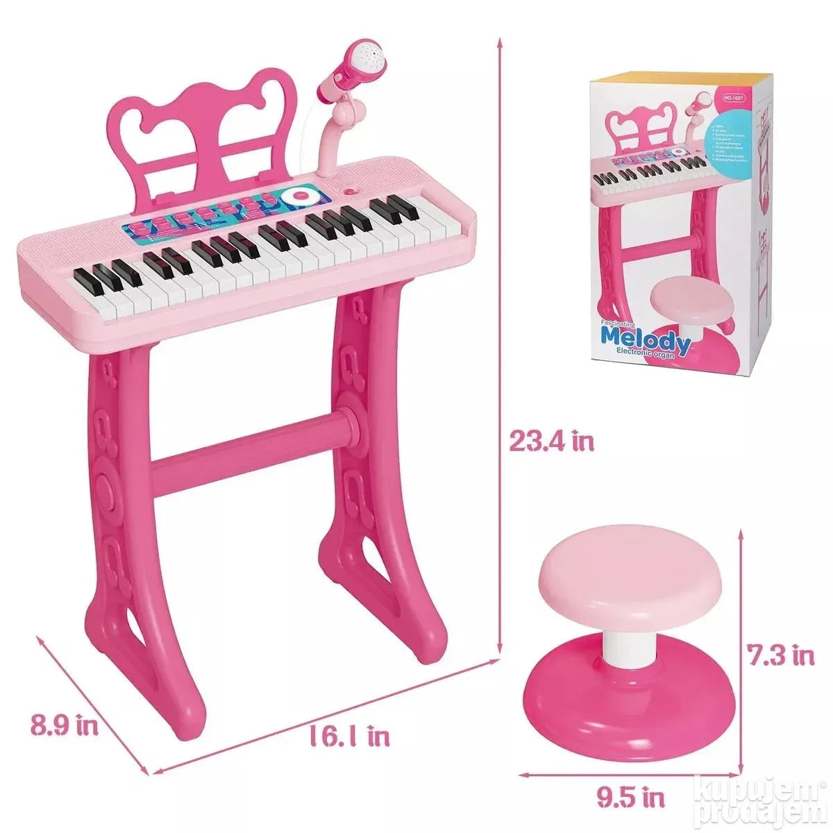 Deciji klavir sa stolicom