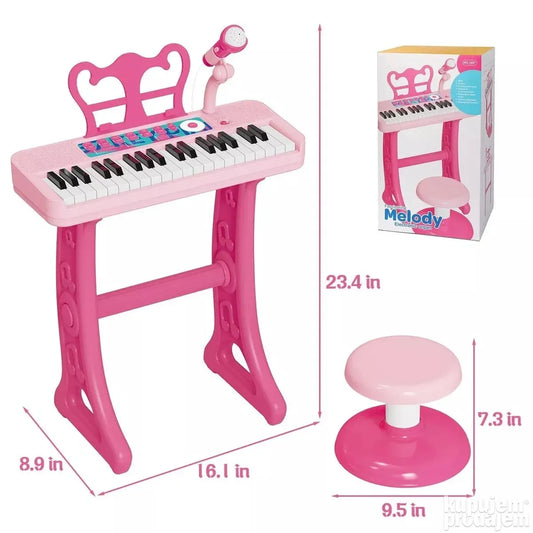 Deciji klavir sa stolicom