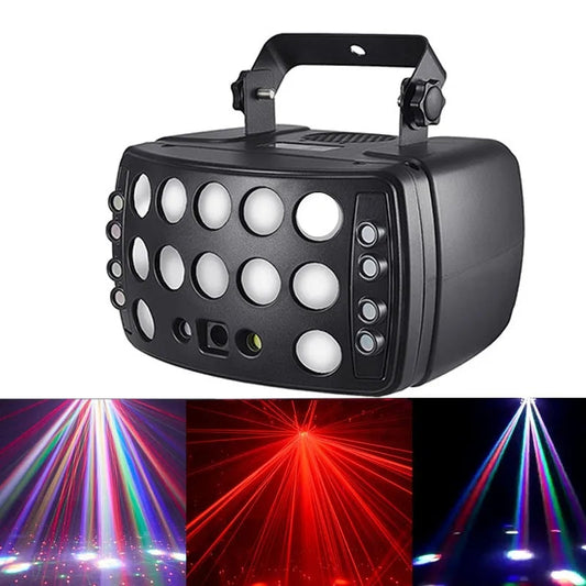 Led Disco Laser RGB DJ Strobe Light DMX512 4u1