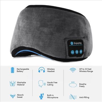 Bluetooth Maska za spavanje sa slušalicama i mikrofonom